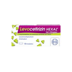 Levocetirizin Hexal bei Allergien 5 mg Filmtabl. 6 St 6 St