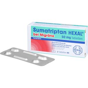 Sumatriptan Hexal bei Migräne 50 mg Tabletten 2 St