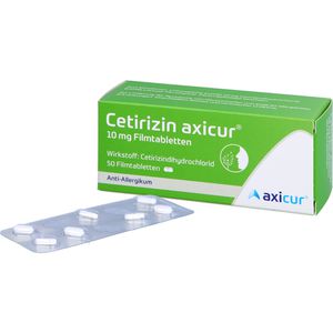 CETIRIZIN axicur 10 mg filmomhulde tabletten