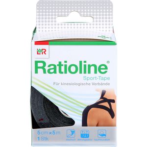 RATIOLINE Sport-Tape 5 cmx5 m schwarz