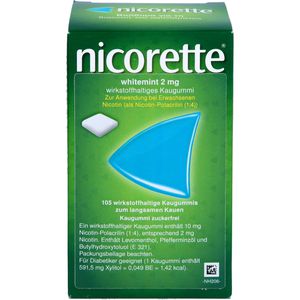Nicorette Kaugummi 2 mg whitemint 105 St