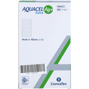 AQUACEL Ag+ Extra 4x10 cm Kompressen