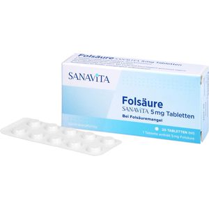 FOLSÄURE SANAVITA 5 mg Tabletten