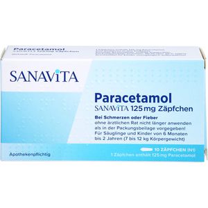 PARACETAMOL SANAViTA 125 mg Zäpfchen