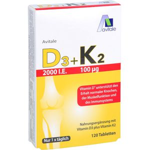 D3+K2 2000 I.E.+100 μg Tabletten