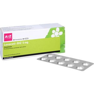 Levoceti-AbZ 5 mg Filmtabletten 50 St Langanhaltende Wirkung Antihistaminikum Antiallergische Tabletten