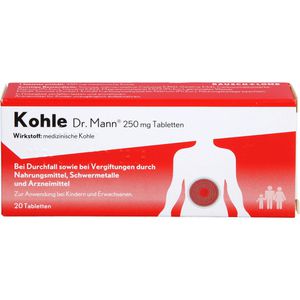 Kohle Dr.Mann 250 mg Tabletten 20 St 20 St