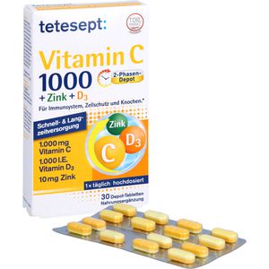 TETESEPT Vitamin C 1.000+Zink+D3 1.000 I.E. Tabl.