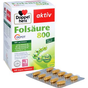 DOPPELHERZ Folsäure 800 Depot Tabletten