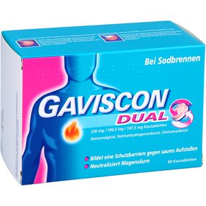 GAVISCON Dual 250mg/106,5mg/187,5mg Kautabletten