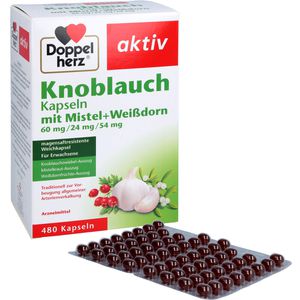 DOPPELHERZ Knobl.Kap.m.Mistel+Weißdorn 60/24/54 mg