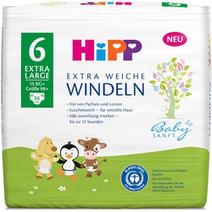 HIPP Babysanft Windeln XL ab 15kg Gr.6 Carry