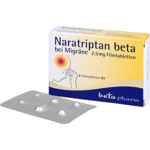 NARATRIPTAN beta bei Migräne 2,5 mg Filmtabletten