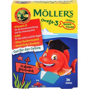 Möller'S Omega-3 Gelee Fisch Erdbeere Kautabletten 36 St