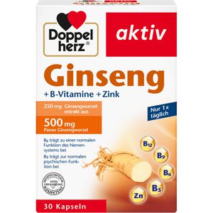 DOPPELHERZ Ginseng 250+B-Vitamine+Zink Kapseln