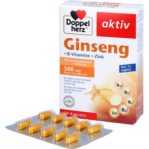 DOPPELHERZ Ginseng 250+B-Vitamine+Zink Kapseln