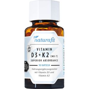 Naturafit Vitamin D3+K2 Mk-7 superior absorb.Kaps. 90 St