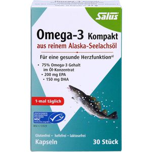 OMEGA-3 Kompakt aus reinem Alaska-Seelachsöl Salus