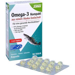 OMEGA-3 Kompakt aus reinem Alaska-Seelachsöl Salus