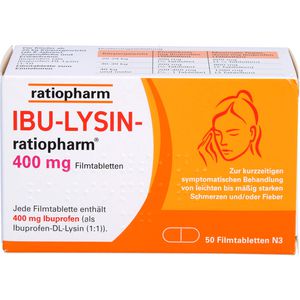 Ibu-Lysin-ratiopharm 400 mg Filmtabletten 50 St 50 St