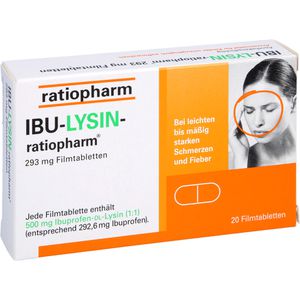 IBU-LYSIN-ratiopharm 293 mg Filmtabletten 20 St - Tabletten & Kapseln