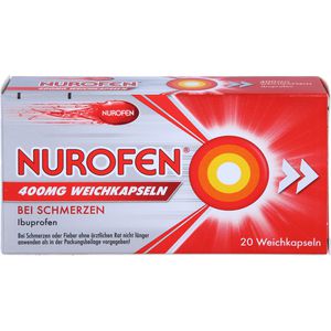 NUROFEN 400 mg Weichkapseln Ibuprofen bei Schmerzen, flüssiger Kern schnellere Aufnahme vom Körper