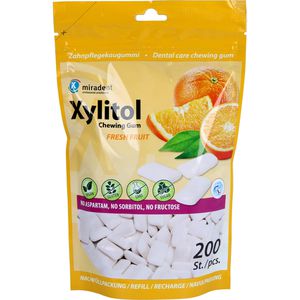 MIRADENT Xylitol Chewing Gum fresh fruit Refill