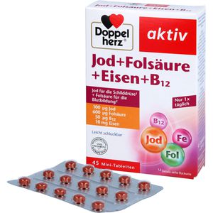 DOPPELHERZ Jod+Folsäure+Eisen+B12 Tabletten