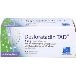 Desloratadin Tad 5 mg Filmtabletten 100 St 100 St
