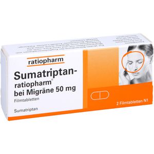 Sumatriptan-ratiopharm bei Migräne 50 mg Filmtabl. 2 St