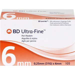 BD ULTRA-FINE Pen-Nadeln 6 mm 31 G 0,25 mm