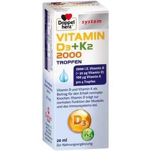     DOPPELHERZ Vitamin D3 2000+K2 Tropfen
