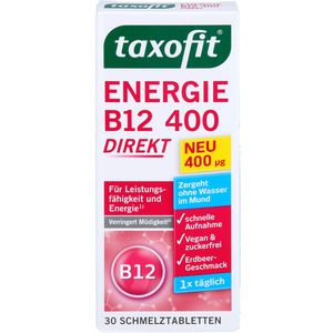 TAXOFIT Energie B12 400 direkt Schmelztabletten