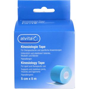 ALVITA Kinesiologie Tape 5 cmx5 m blau