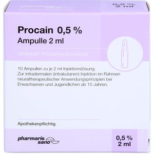 PROCAIN pharmarissano 0,5% Inj.-Lsg.Ampullen 2 ml