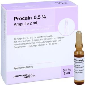 PROCAIN pharmarissano 0,5% Inj.-Lsg.Ampullen 2 ml