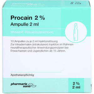 Procain pharmarissano 2% Inj.-Lsg.Ampullen 2 ml 20 ml 20 ml