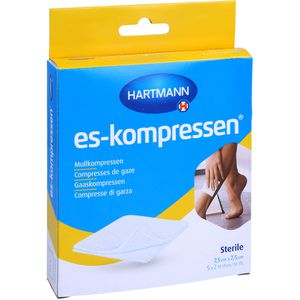 ES-KOMPRESSEN steril 7,5x7,5 cm 8fach 17fädig