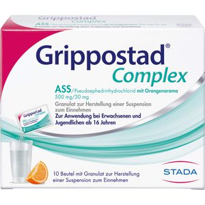 GRIPPOSTAD Complex ASS/Pseudoeph.500/30 mg Orange