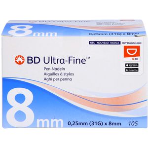 BD ULTRA-FINE Pen-Nadeln 8 mm 31 G 0,25 mm B