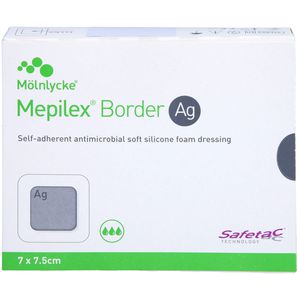 MEPILEX Border Ag Schaumverb.7x7,5 cm steril