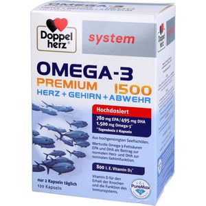 DOPPELHERZ Omega-3 Premium 1500 system Kapseln