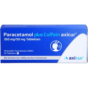 Paracetamol plus Coffein axicur® 350 mg / 50 mg (20) Tabletten