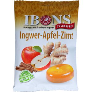 IBONS Ingwer Apfel Zimt o.Zucker Tüte Lutschbonb.