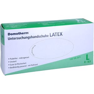 DOMOTHERM Unt.Handschuhe Latex unsteril pf L weiß