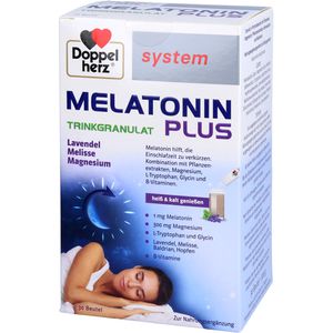 DOPPELHERZ Melatonin Plus Trinkgranulat system Btl