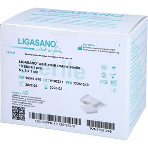 LIGASANO weiß Verband 1x5x5 cm steril