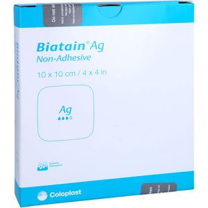 BIATAIN Ag Schaumverband 10x10 cm nicht haftend