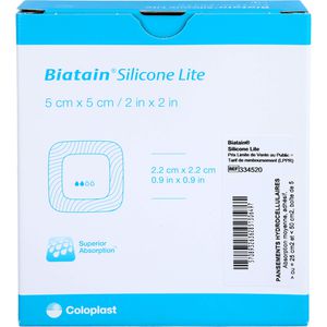 BIATAIN Silicone Lite Schaumverband 5x5 cm