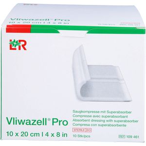 VLIWAZELL Pro superabsorb.Kompr.steril 10x20 cm